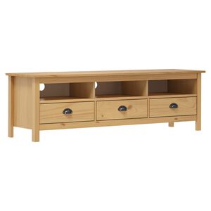 vidaXL TV Cabinet "Hill" Honey Brown 158x40x47 cm Solid Pine Wood