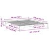 vidaXL Bed Frame Brown 200 x 220 cm Solid Pine Wood