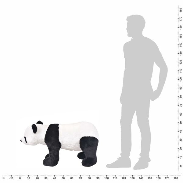 vidaXL Standing Plush Toy Panda Black and White XXL