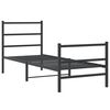 vidaXL Metal Bed Frame without Mattress with Footboard&nbsp;Black 75x190cm