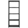 vidaXL Storage Shelf 5-Tier Black 213x38x170 cm Plastic