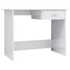 vidaXL Desk High Gloss White 100x50x76 cm Engineered Wood