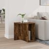 vidaXL End Table Smoked Oak 37 x 32 x 40 cm Engineered Wood