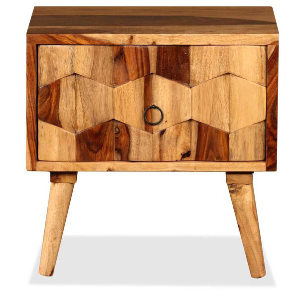 vidaXL Bedside Cabinet with 1 Drawer Solid Acacia Wood