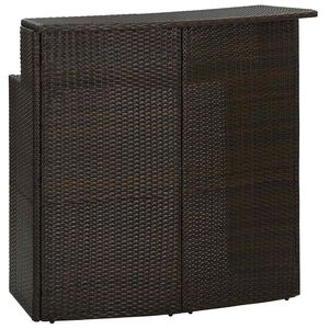 vidaXL Bar Table | Brown | PE rattan | Medium | Durable | Bar Table