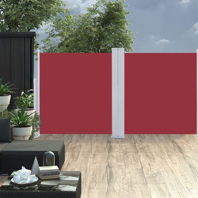 vidaXL Retractable Side Awning Red 117x600 cm