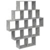 vidaXL Wall Shelf Concrete Grey 120 x 20 x 136 cm Engineered Wood