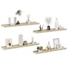 vidaXL Wall Shelves 4 pcs White and Sonoma Oak 60x9x3 cm
