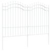 vidaXL Garden Fence White 240 x 190 cm Powder-coated steel