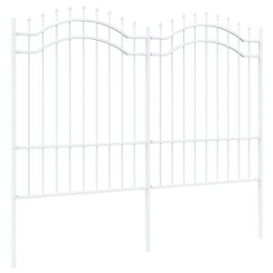 vidaXL Garden Fence White 240 x 190 cm Powder-coated steel