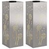 vidaXL Solar LED Pathway Light 2 pcs Silver Stainless Steel