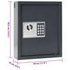 vidaXL Digital Safe with Lock Dark grey 30 x 10 x 36.5 cm Steel