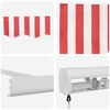 vidaXL Retractable Awning Red and White 350 x 250 cm Fabric and Metal