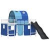 vidaXL Kids'Loft Bed Frame White and Blue 79.5 x 200 cm Metal