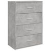 vidaXL Sideboards 2 pcs Concrete Grey 60x31x84 cm Engineered Wood