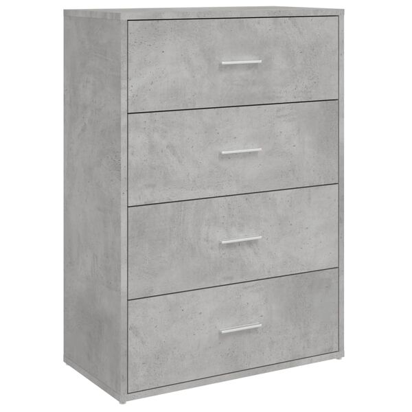vidaXL Sideboards 2 pcs Concrete Grey 60x31x84 cm Engineered Wood