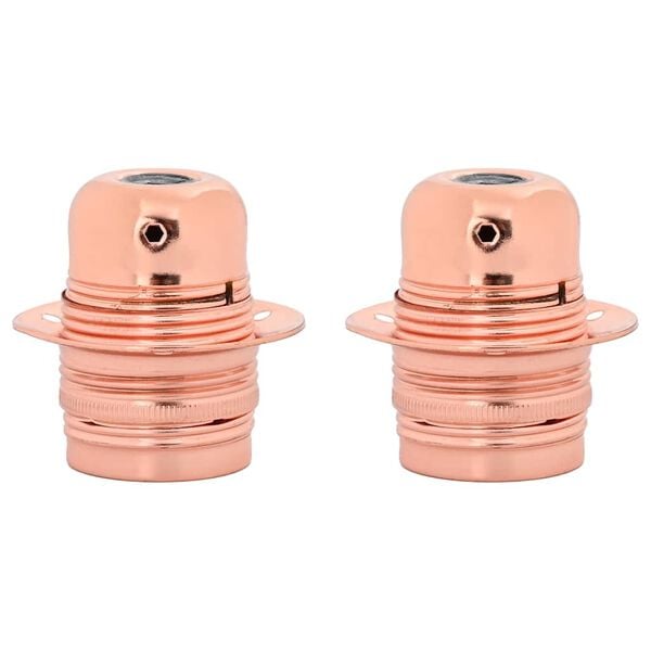 vidaXL Lamp Holders 2 pcs Rose Gold E27