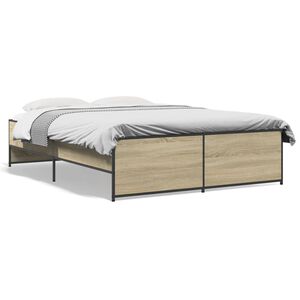 vidaXL Bed Frame without Mattress Sonoma Oak 120x200 cm