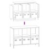 vidaXL Sideboard Pink 101.5x39x73.5 cm Cold-rolled Steel