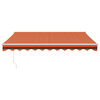 vidaXL Retractable Awning Orange and Brown 3x2.5 m Fabric and Aluminium