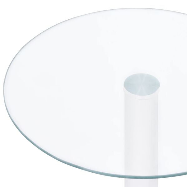 vidaXL Coffee Table Transparent 40 cm Tempered Glass
