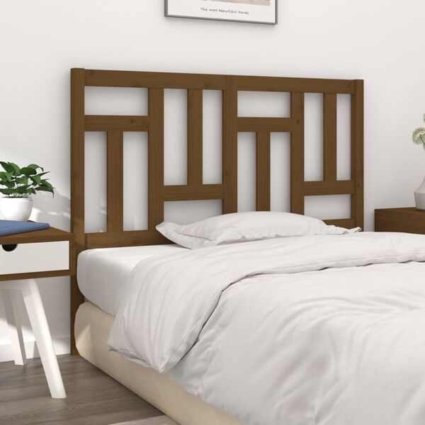 vidaXL Bed Headboard Honey Brown 125.5x4x100 cm Solid Wood Pine