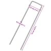 vidaXL Ground Pegs U Shape 25 pcs 15x3.5 cm Galvanised steel