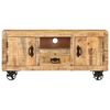 vidaXL TV Cabinet Rough Mango Wood 110x30x50 cm