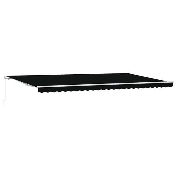 vidaXL Retractable Awning Black 600 x 350 cm Polyester and Metal