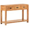 vidaXL Console Table 110x40x76 cm Solid Acacia Wood Honey Finish