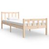 vidaXL Bed Frame without Mattress Solid Wood Single