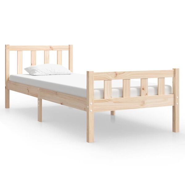 vidaXL Bed Frame without Mattress Solid Wood Single