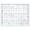 vidaXL Gabion Basket with Cover 200x100x150 cm Galvanised Iron