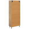 vidaXL Highboard 2 pcs Artisan Oak Engineered Wood and Glass
