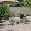 vidaXL Garden Dining Set 3 pcs Brown and Black Solid Teak Wood