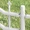 vidaXL Garden Fence White 240 x 140 cm Powder-coated steel
