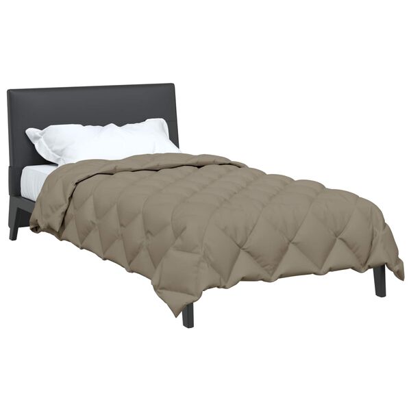 vidaXL Winter Duvet Light Grey 200 x 135 cm Microfiber