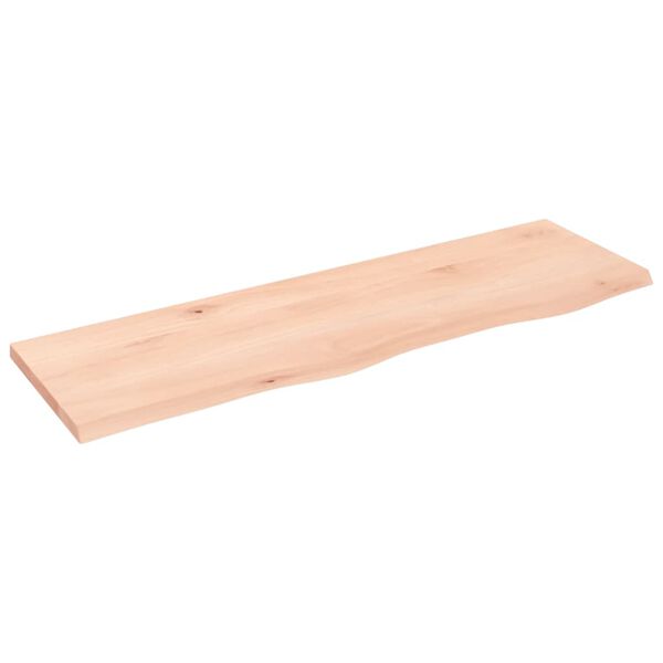 vidaXL Wall Shelf 100x30x2 cm Untreated Solid Wood Oak