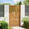 vidaXL Garden Gate 100x175 cm Weathering Steel Wave Design