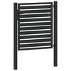 vidaXL Garden Gate Lockable Black 100x100 cm Aluminium