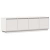 vidaXL TV Cabinet White 156x37x45 cm Solid Wood Pine