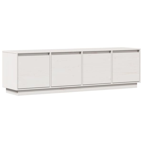 vidaXL TV Cabinet White 156x37x45 cm Solid Wood Pine