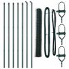 vidaXL Fence Post Green 10 x 1.4 m (36 mm mesh) Steel and PVC