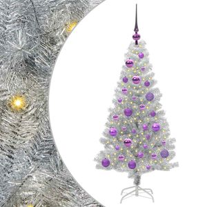vidaXL Christmas Tree Silver 120 cm PET