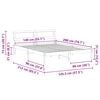 vidaXL Bed Frame with Headboard White 140 x 200 cm Solid Pine Wood