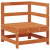 vidaXL Garden Corner Sofa Solid Pine Wood Wax Brown 62 x 62 x 70.5 cm