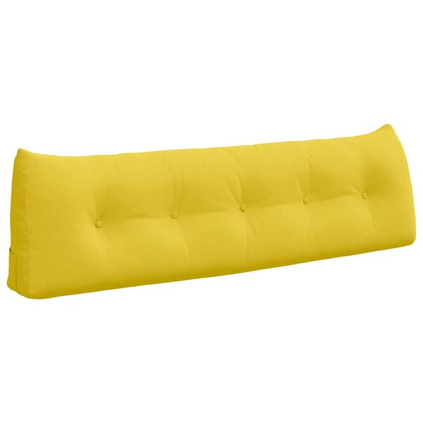 vidaXL Back Pillow Light Yellow 160 x 24 x 50 cm Fabric