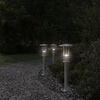 vidaXL Outdoor Floor Lamp Silver 60 cm Stainless Steel