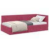 vidaXL Corner Bed Frame with Headboard Wine Red 90 cm x 200 cm Velvet
