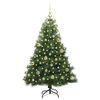 vidaXL Artificial Christmas Tree with 150 LEDs Green 150 cm PE and PVC